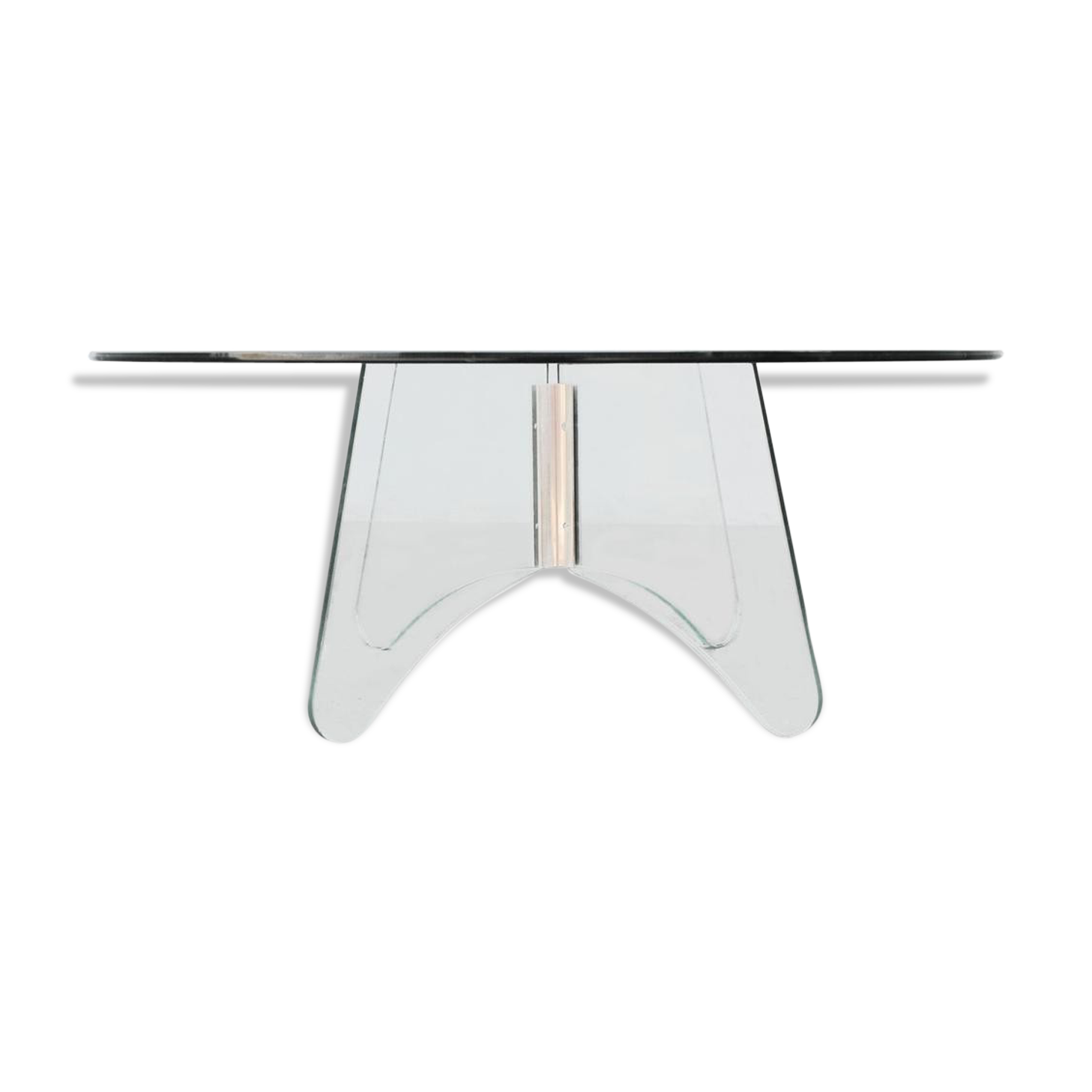 Roundtable low 80s vintage in glass and plexiglass
