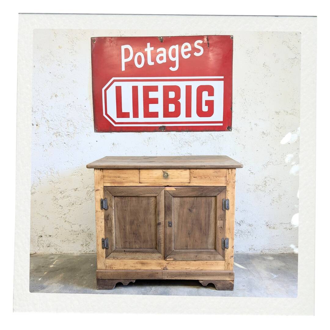 Vintage Raw Wood Buffet Flea Market