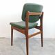 Mid-Century Modern dining chair in teak and leather, Denmark 1960s