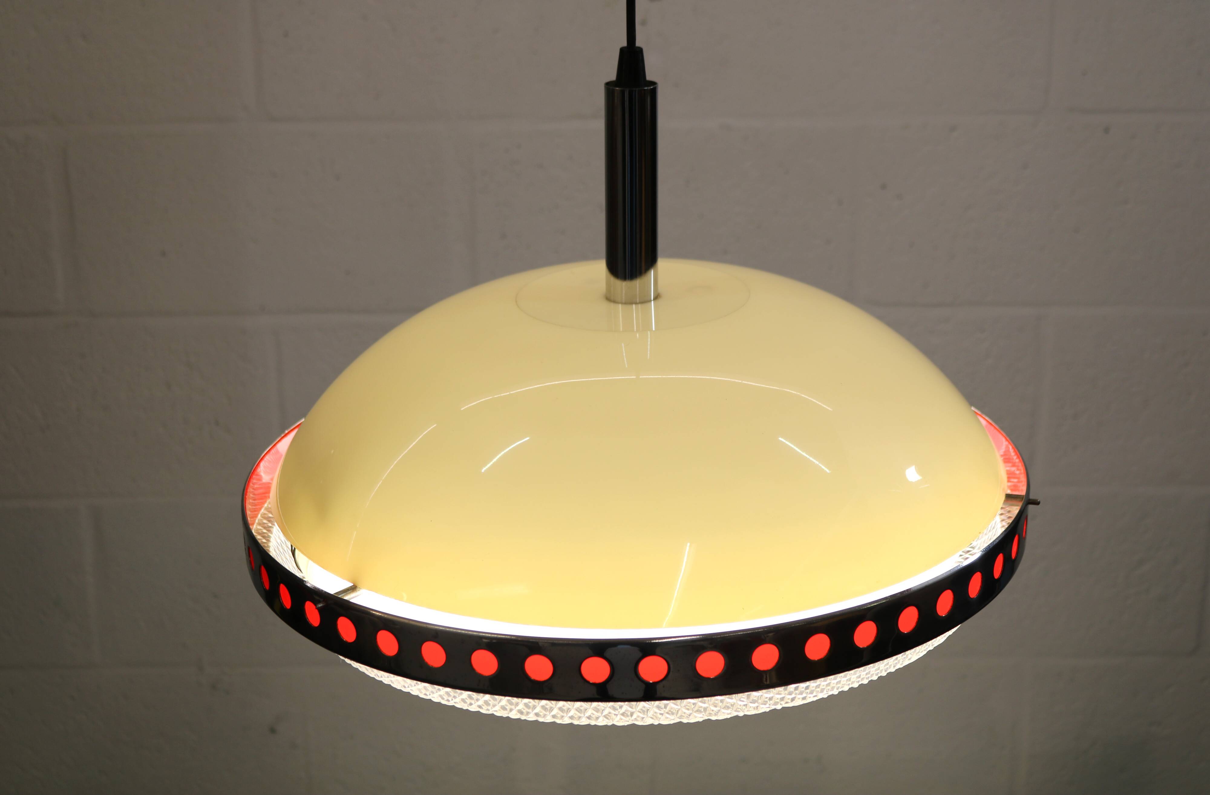 Space age plastic UFO ceiling lamp *** Massive *** Belgian design