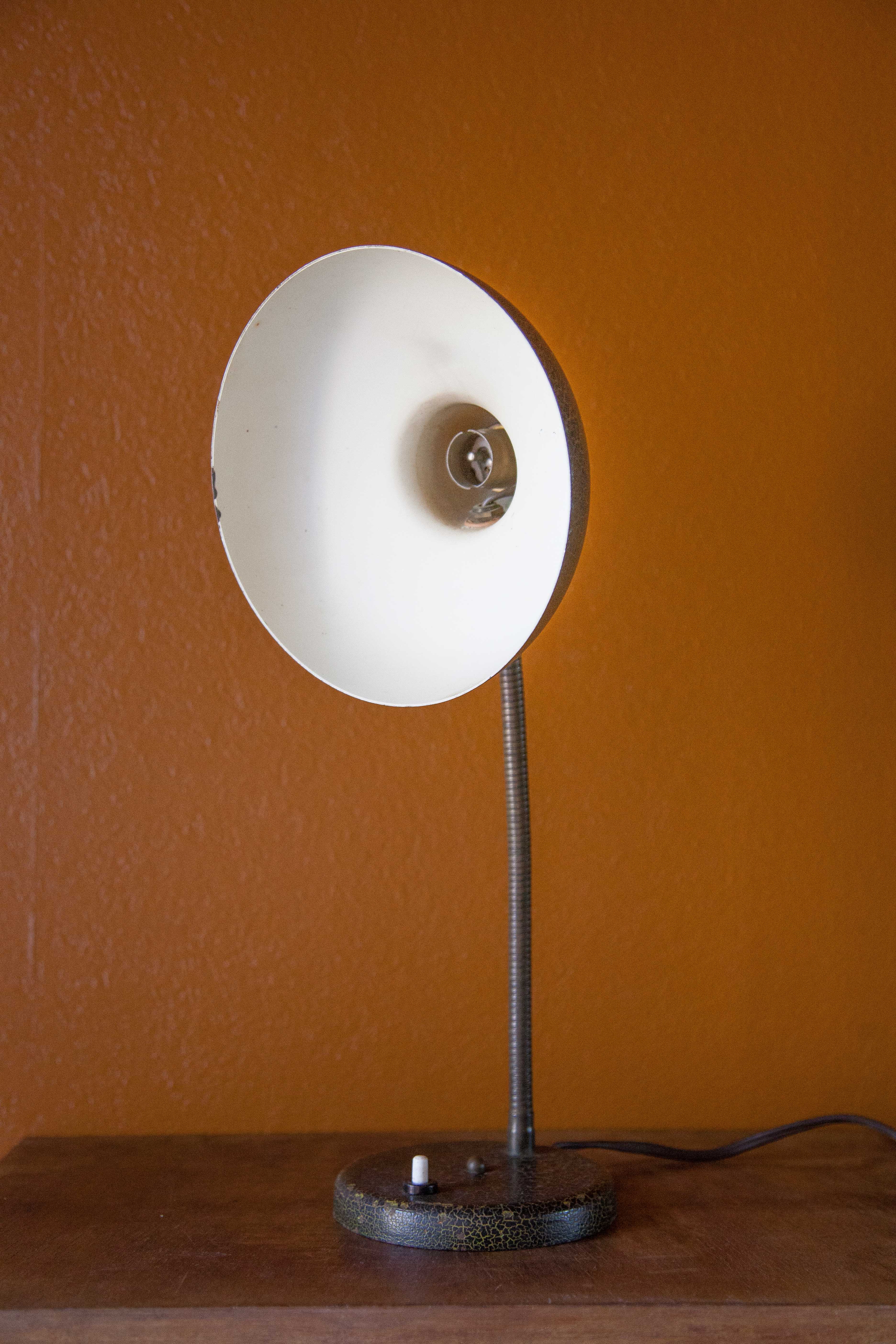 Vintage lamp, table lamp, desk lamp, bedside lamp, articulated lamp, metal cracked effect