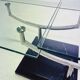Vintage Danish Design Glass Coffee Table with Two Levels