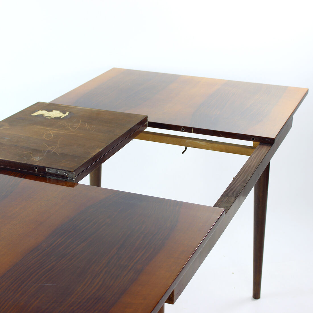 Extendable Dining Table In Mahogany By Mier, Czechoslovakia 1960s