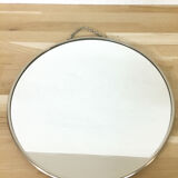 Chrome round mirror 1950 29x33cm