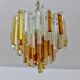 Crystal chandelier Italian vintage Venini trilobo