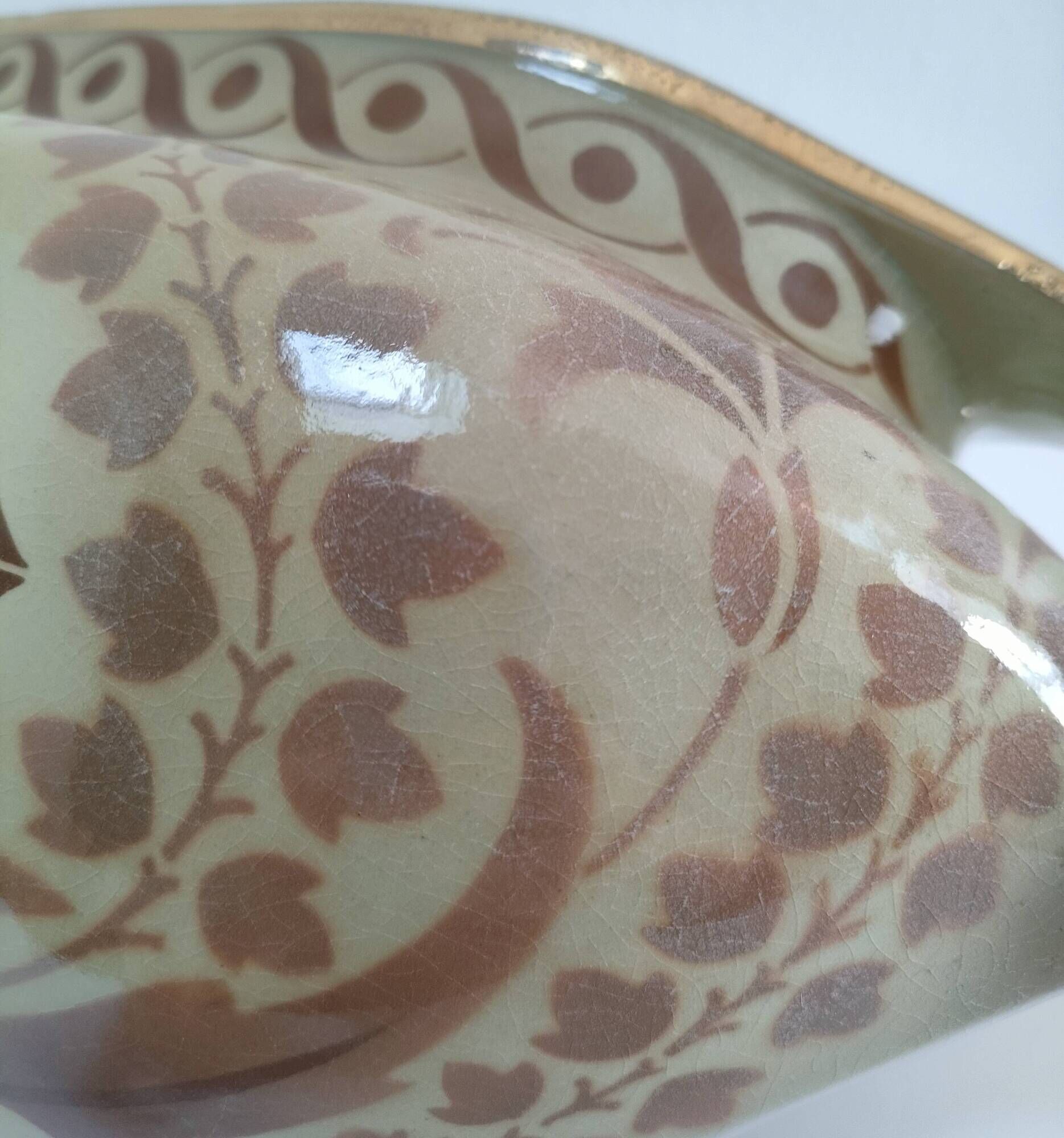 Art Nouveau gardener Keller and Guérin earthenware Lunéville model Palmyra