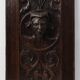 Flemish Renaissance Carved Oak Panel with Female Portrait Medallion