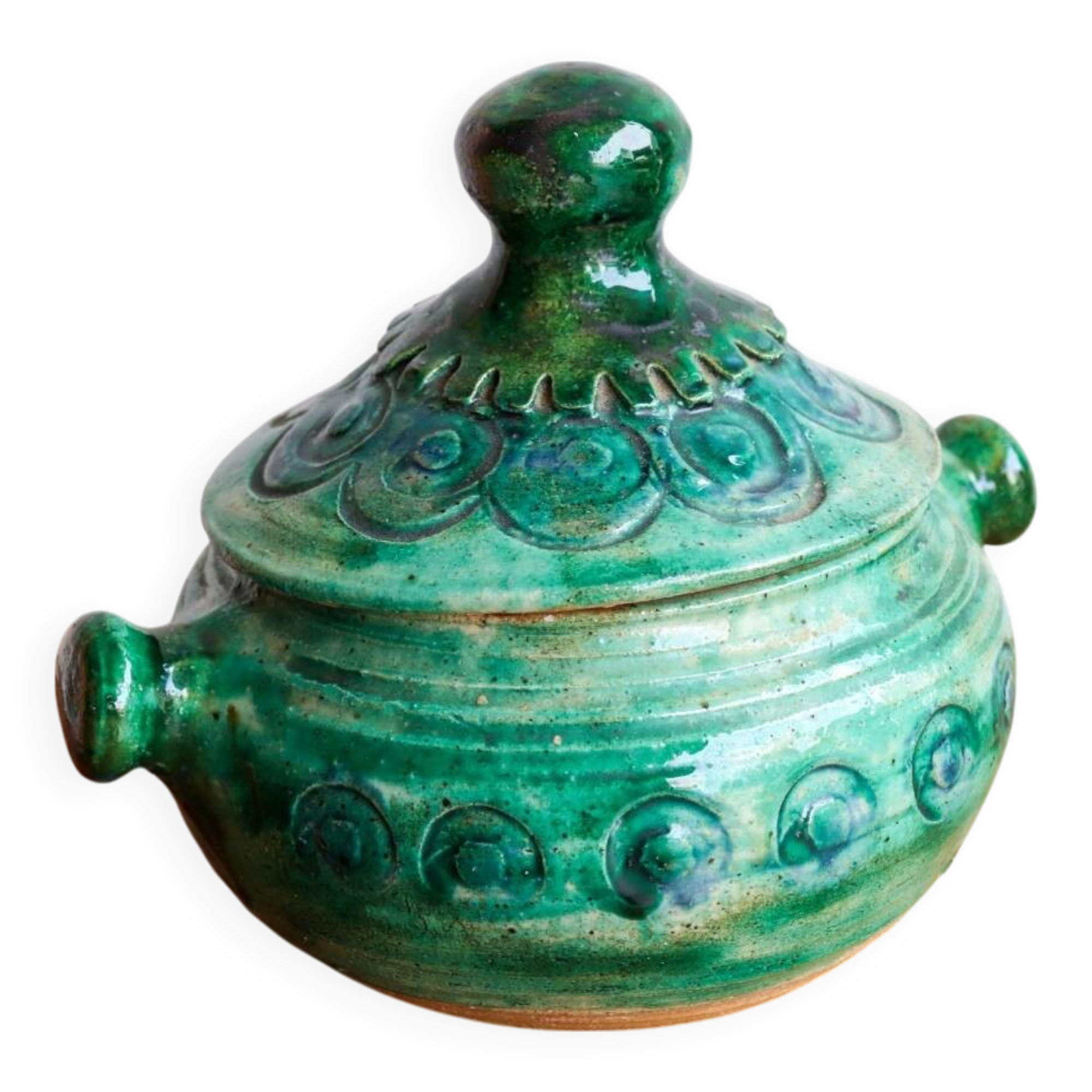 Vintage Celine Dein green ceramic pot
