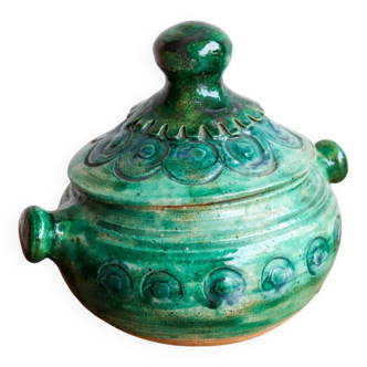 Vintage Celine Dein green ceramic pot