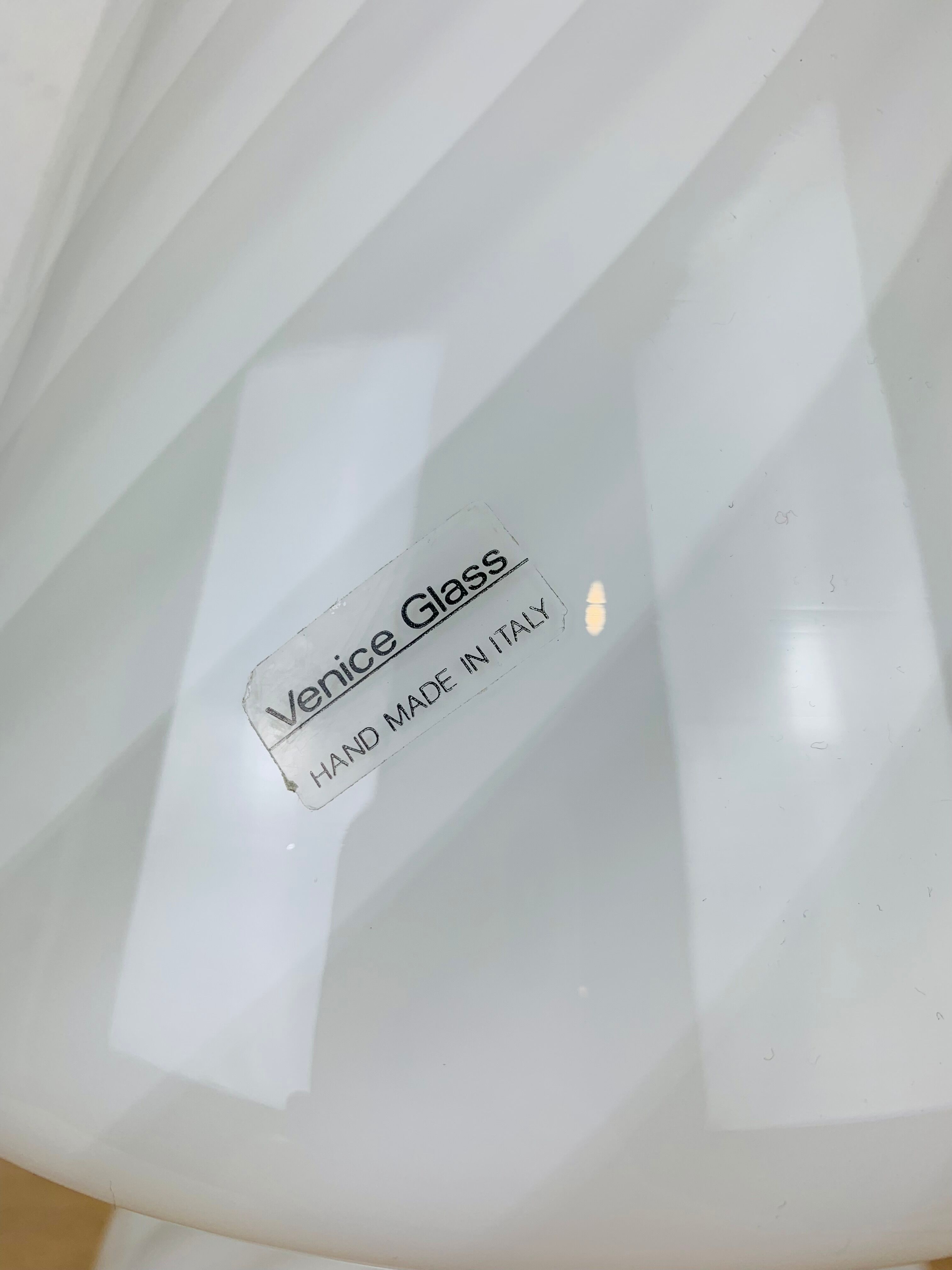 Mushroom lamp Murano white 70's