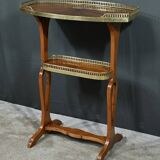 Louis XVI style mahogany veneer coffee table – Late 19th century