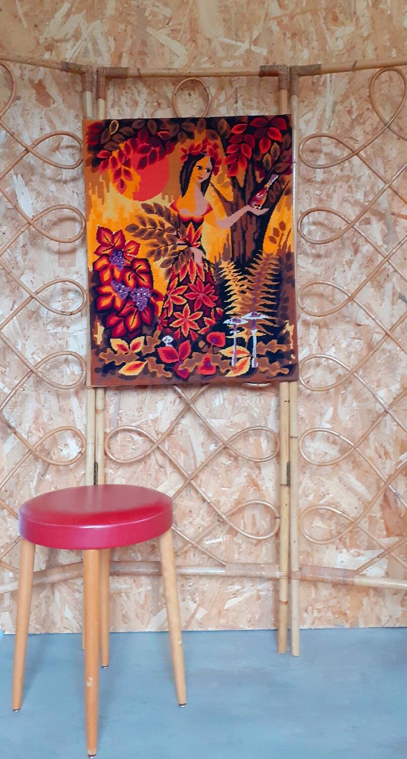 70's canvas painting