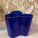 Cobalt blue Savoy vase by Alvar Aalto, numbered and signed 1989