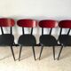 4 chairs Bistro Baumann vintage years 50