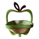Apple-shaped fruit basket or trivet