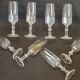 8 flûtes champagne en cristal taillé côtes plates