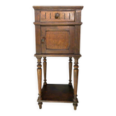 Chevet provincial ancien, dessus de marbre blanc, fin XIXe