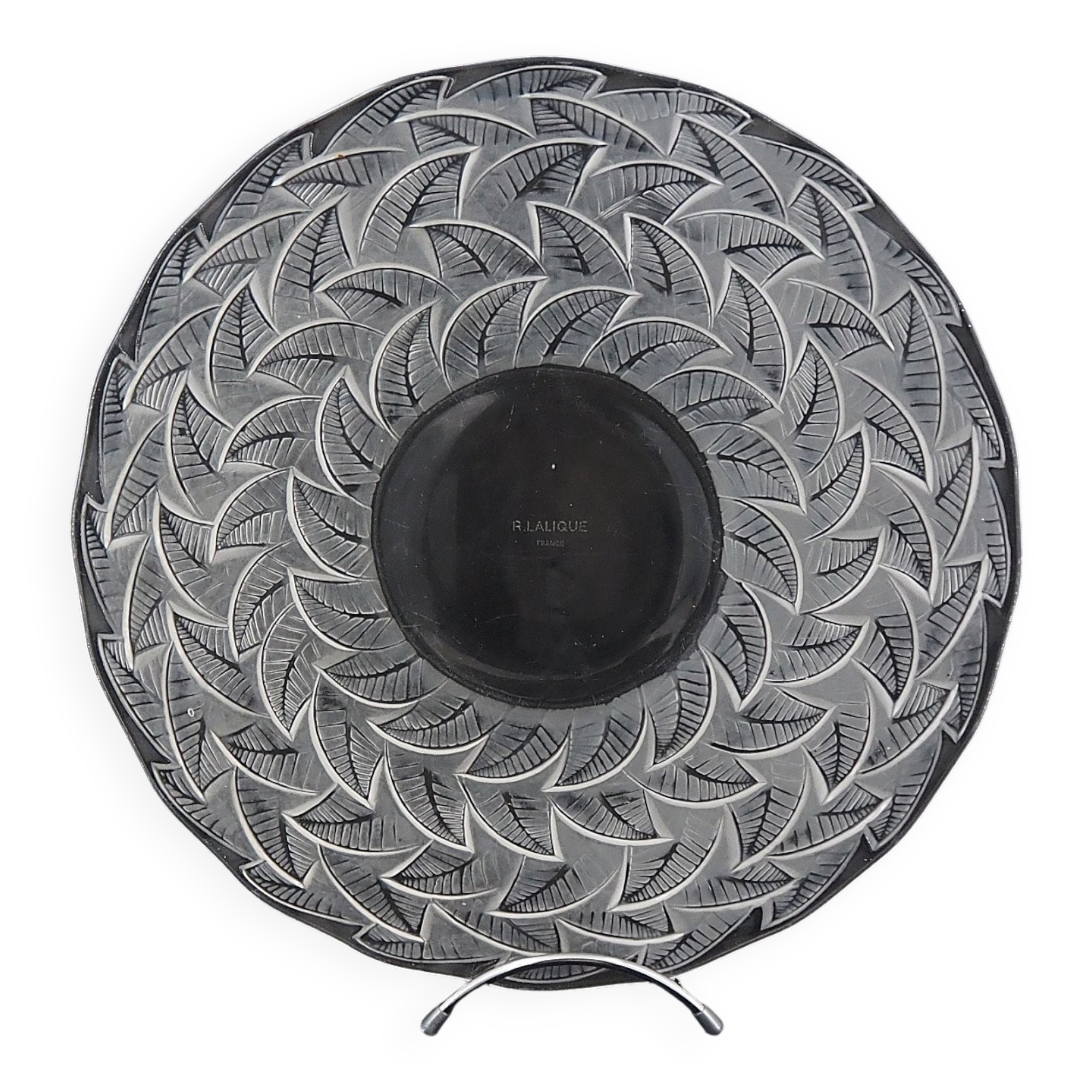 Coupe, plat, "les ormeaux" N°1, René Lalique