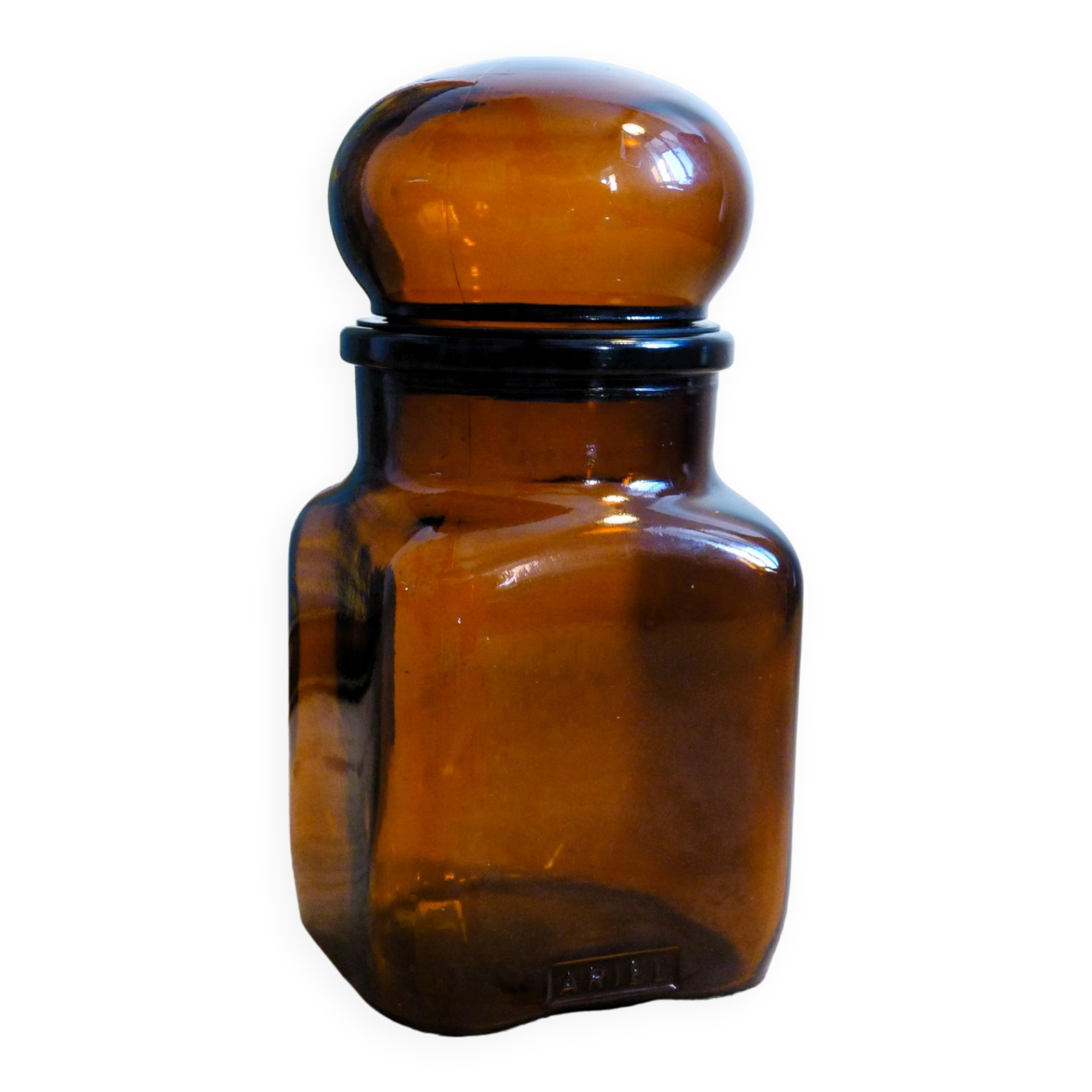 Ariel laundry apothecary style jar - amber glass