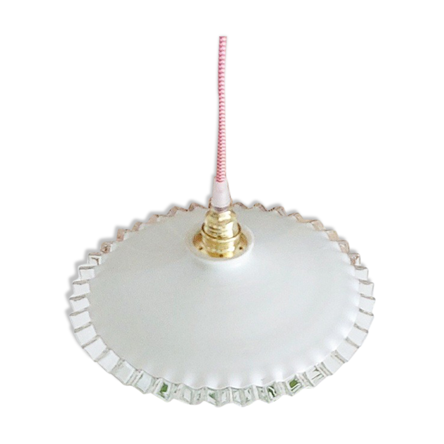 Suspension opaline blanche