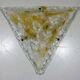 Large triangular glass wall & ceiling lamp, 1960’s