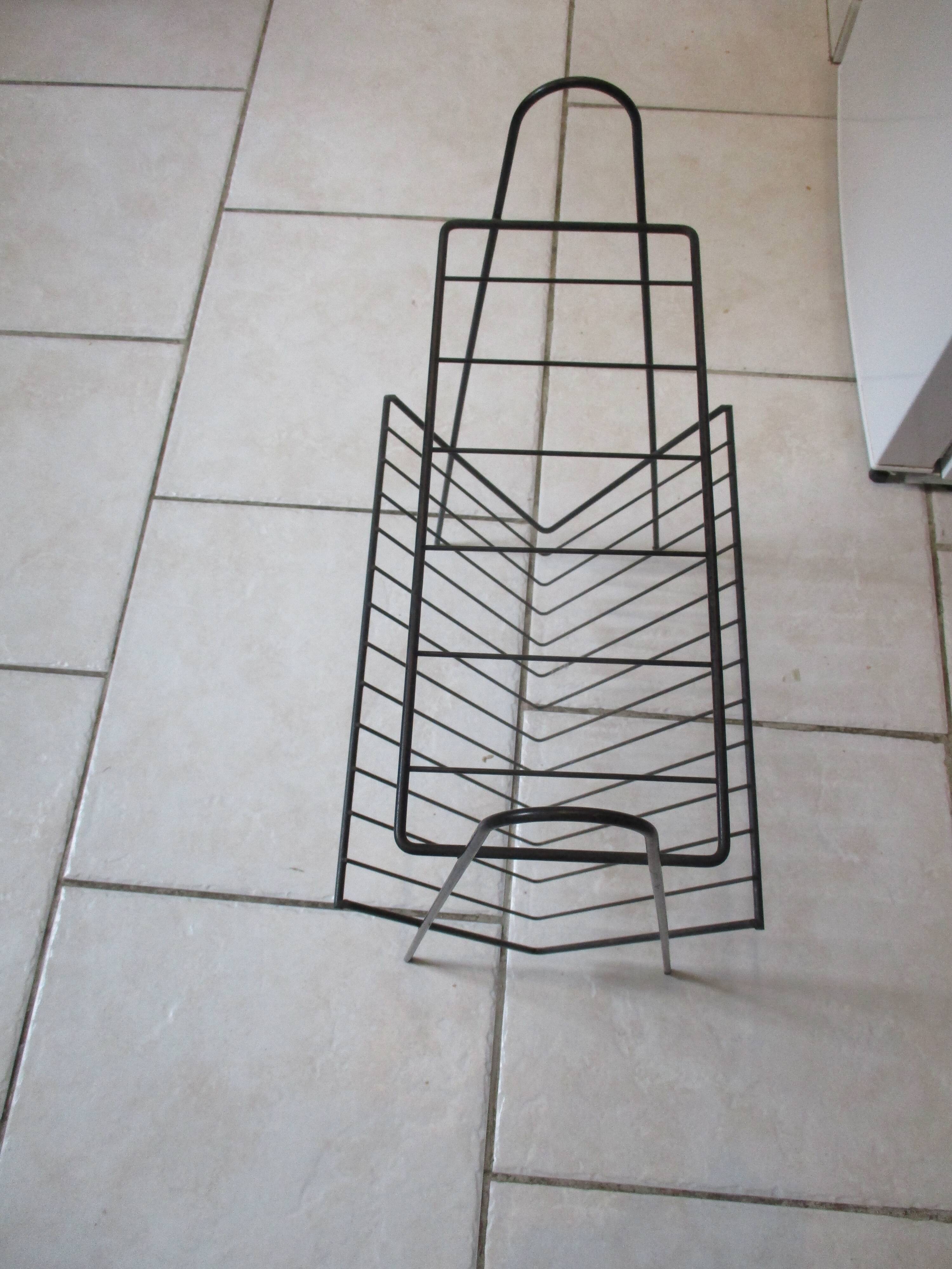 Vintage metal magazine holder year 50 60