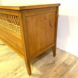 Vintage rattan toy box