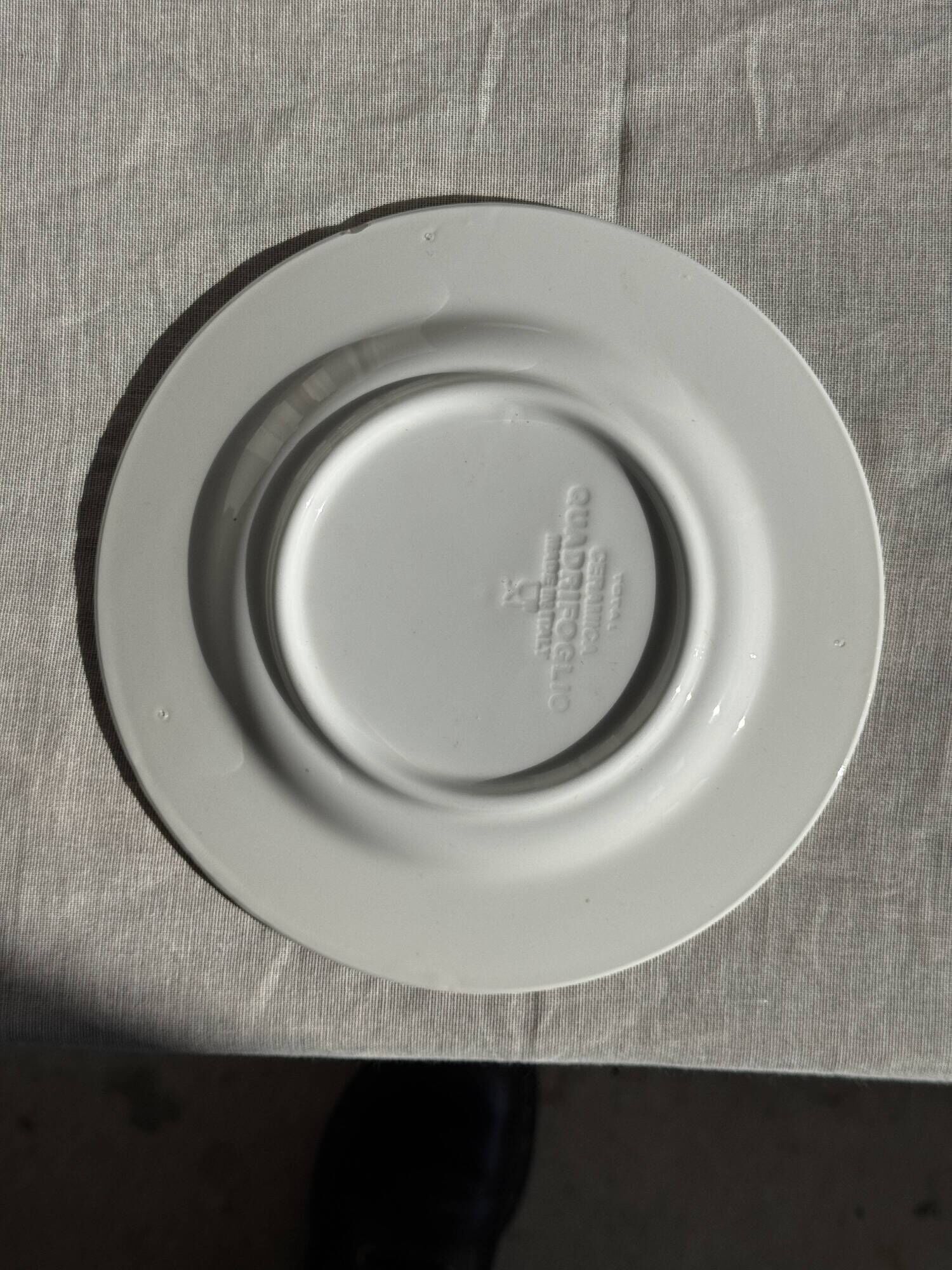 Set of 10 small dessert plates in Italian ceramic Total rim b