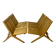 Vintage design solid wood scissor chairs from the 1970s
