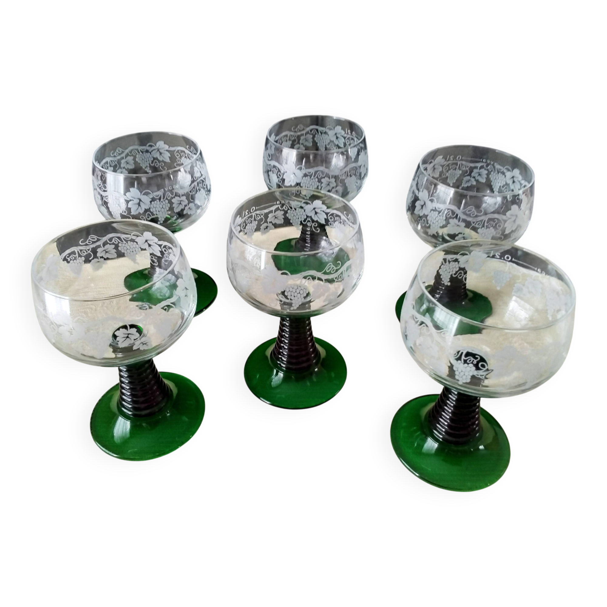 6 large tasting glasses for Alsace wine