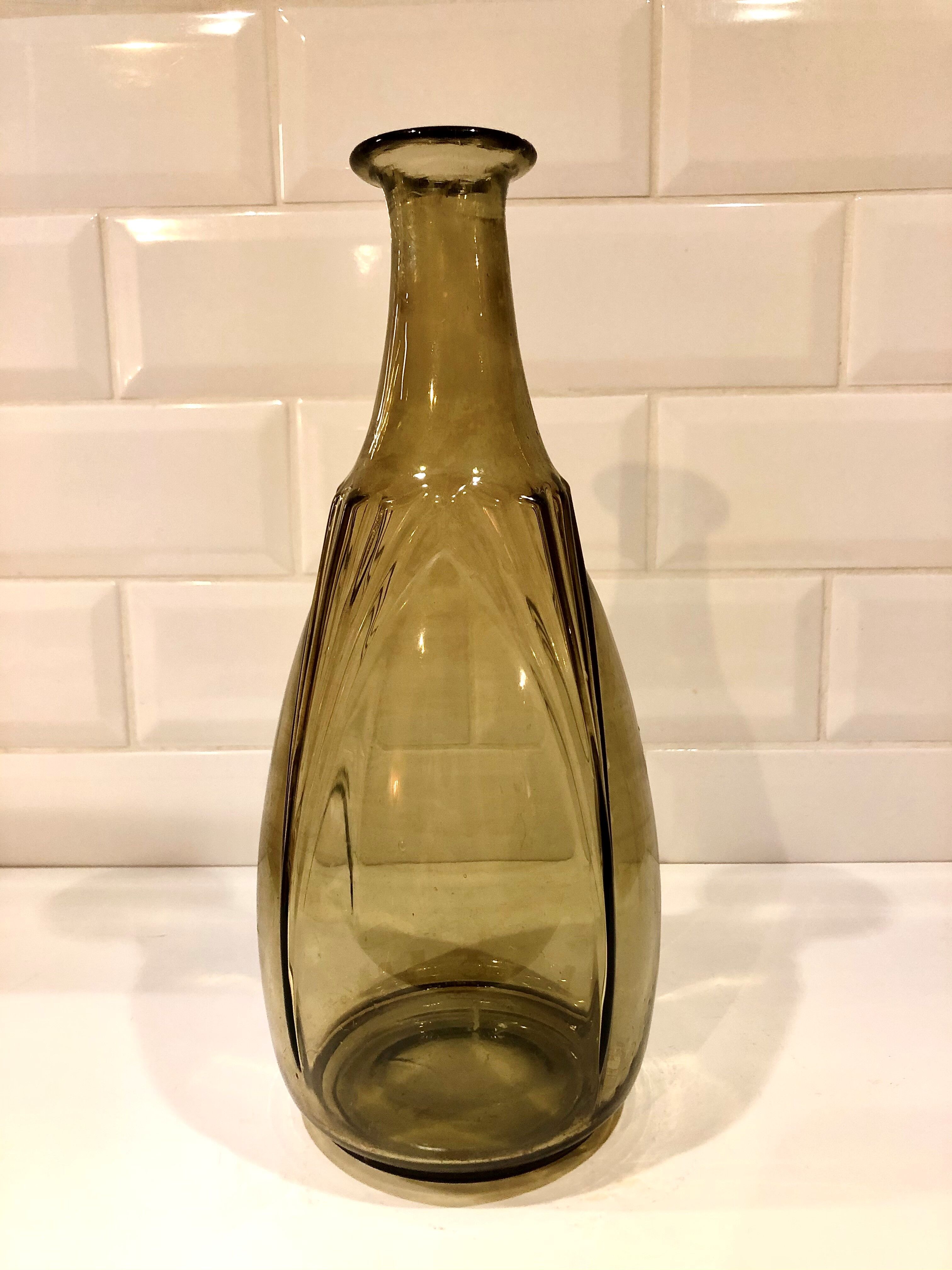 Blown glass water carafe