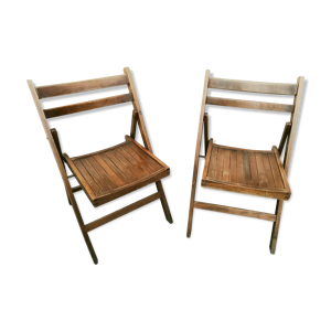 Paire de chaises pliantes