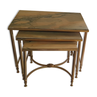 Brass and imarbre tables