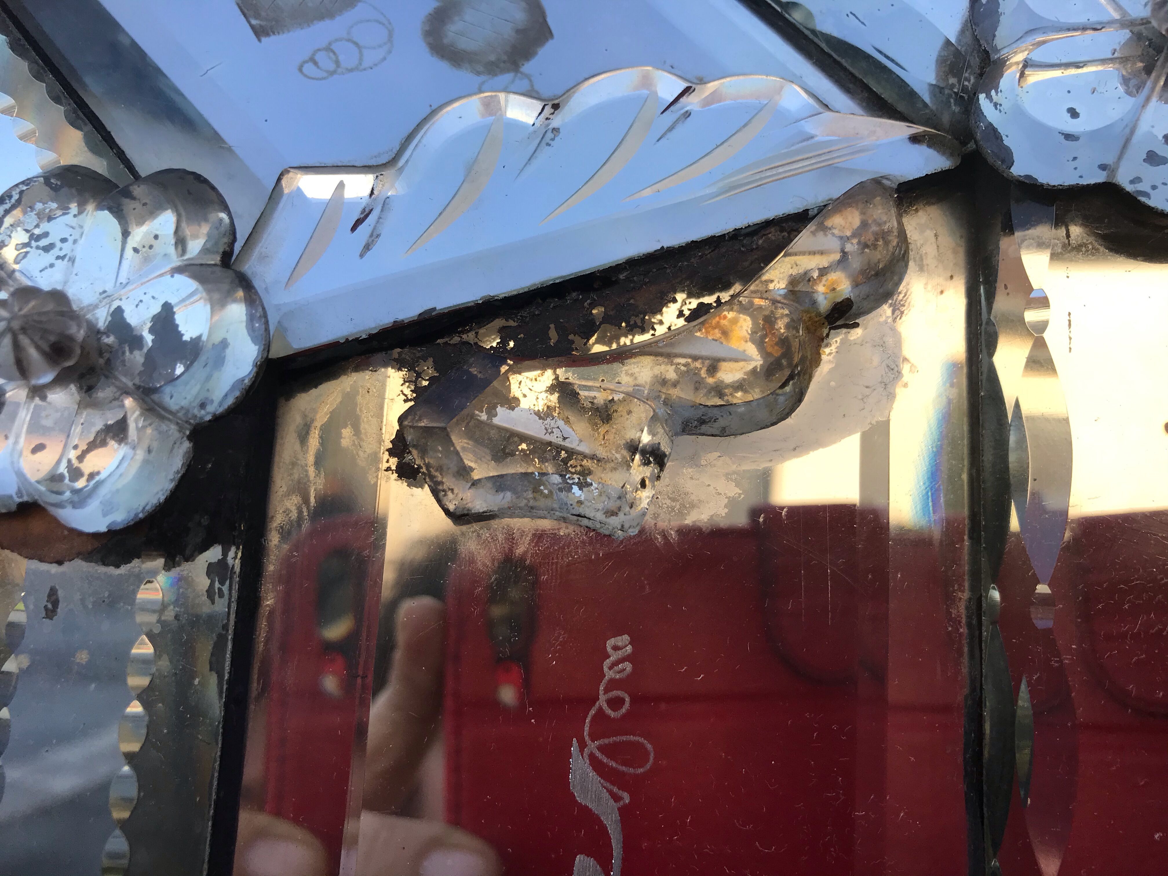 Venetian mirror XIXth 120 x 74 cm