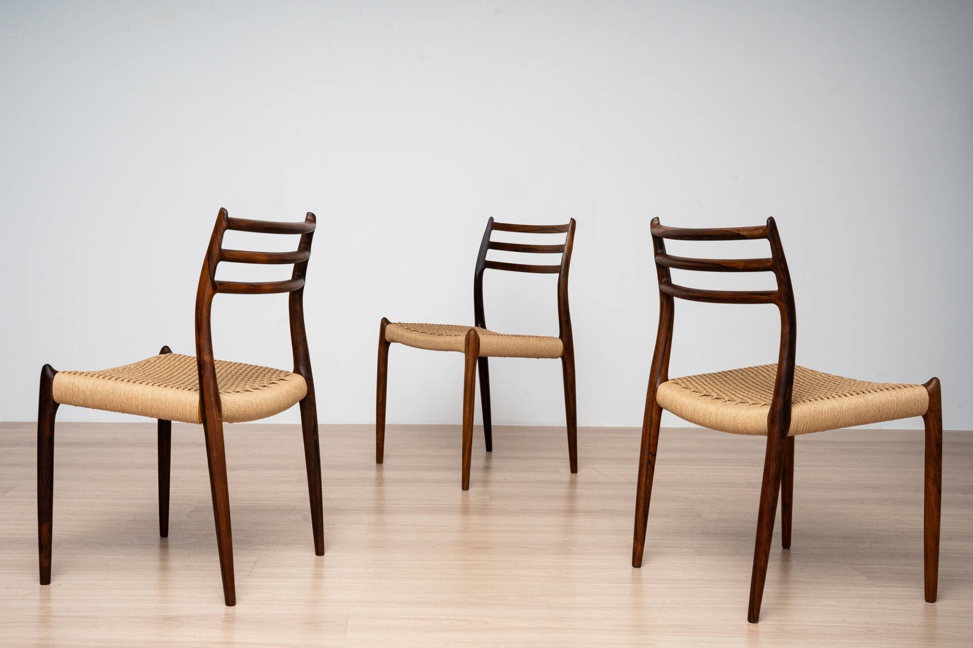 Niels Otto Møller Model 15 Dining Table with Six Model 78 Chairs, J.L. Møll