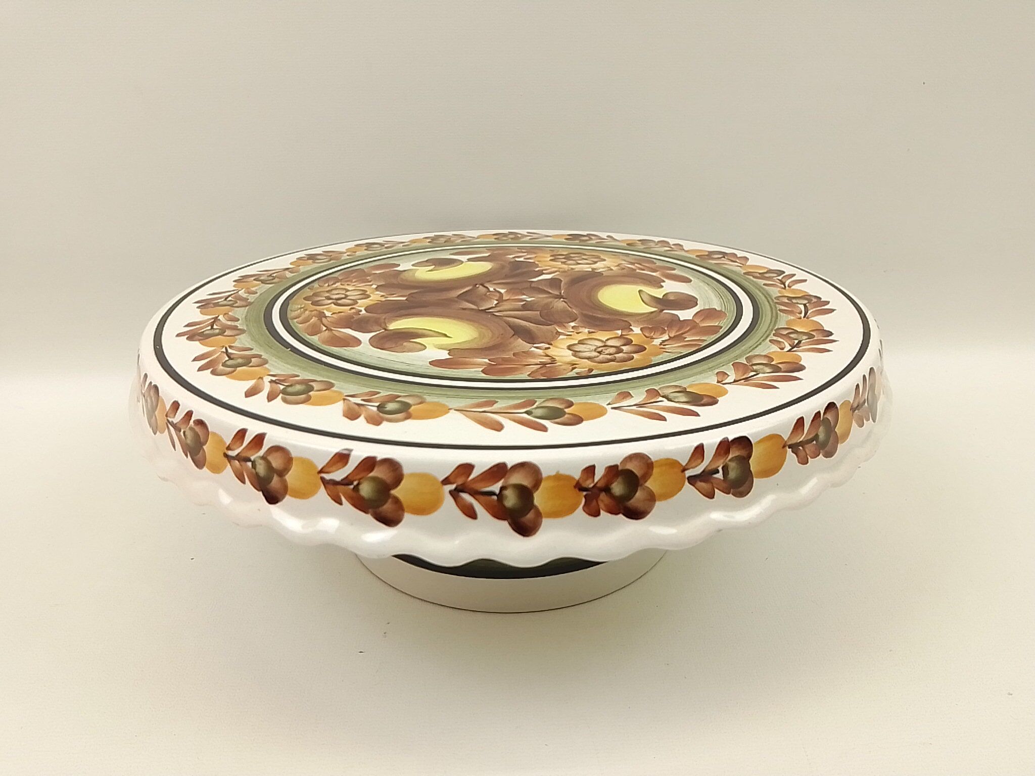 ZF Kolo vintage flower-decoding vintage pie dish