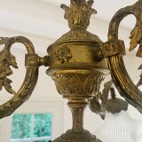 Bronze chandelier 4 tulips