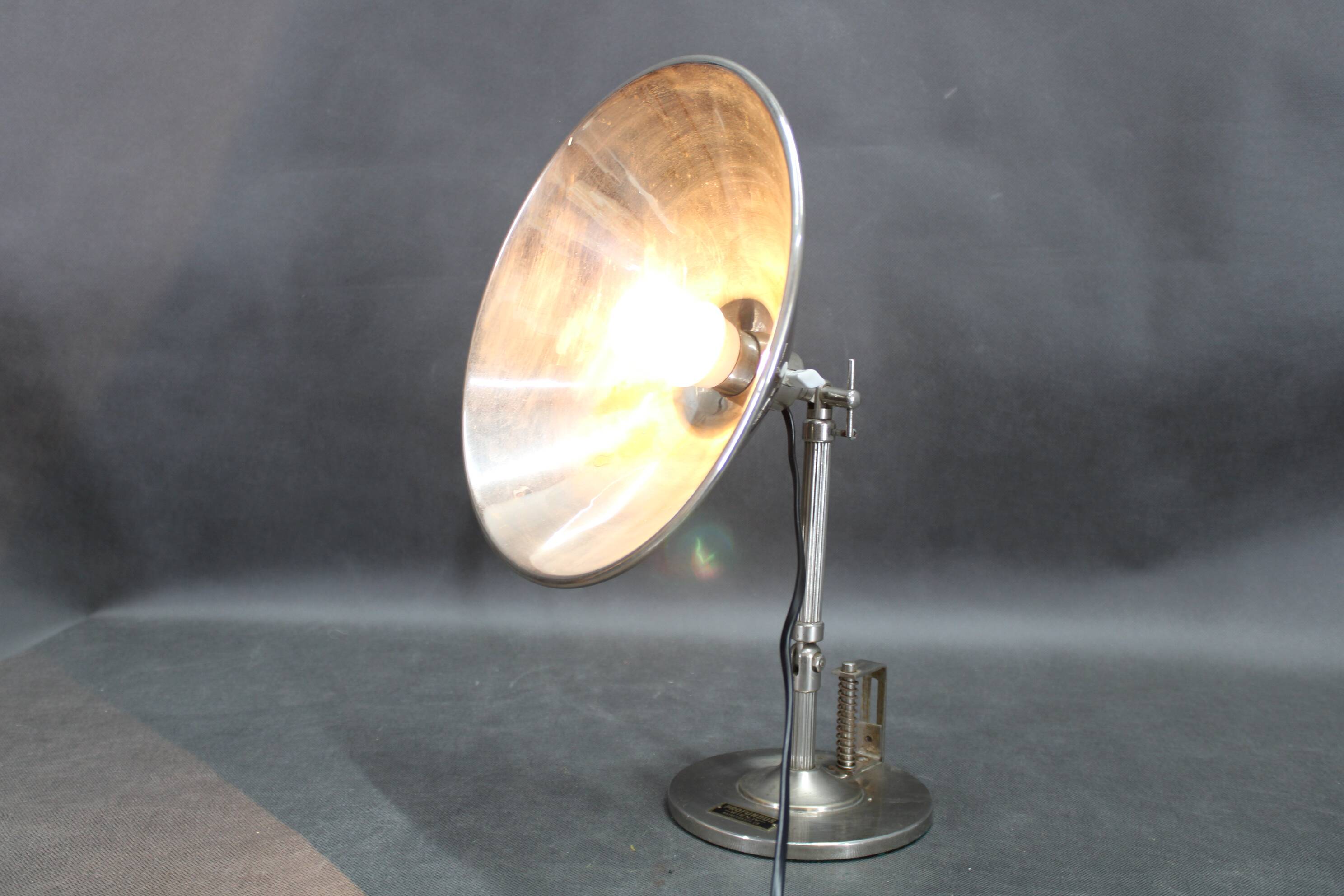 1930s chrome plated table lamp by Profundus, Austria