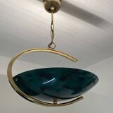 Suspension vintage doré/vert