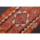 1970s Turkish Oushak Handmade Wool Cotton Orange Runner Rug 79x254
