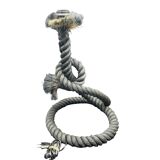 Pied de lampe en corde