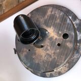 Wall or ceiling light in metal and glass