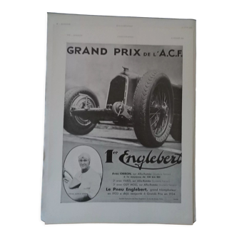 A paper tire advertisement Englebert