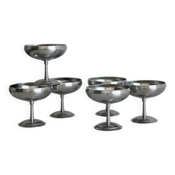 6 Letang Remy stainless steel footed cups