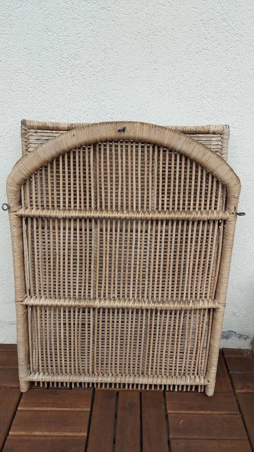 Vintage folding wicker furniture in its original condition
