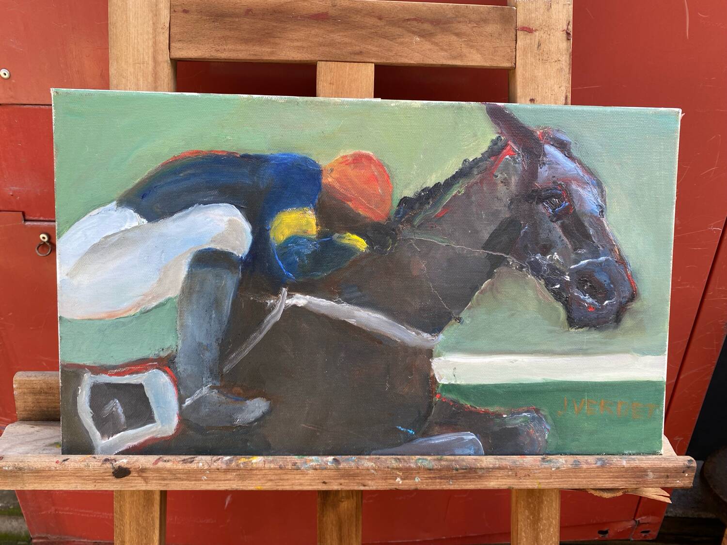 Jockey on his signed horse