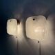 Set of 2 J.T. Kalmar ice glass wall lamps sconce, 1970s, Germany