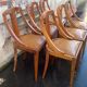 Six chaises gondole époque Art Déco