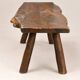 Rustic coffee table in solid wood – brutalist spirit