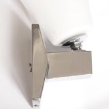 Italian chrome and opaline wall light 1970